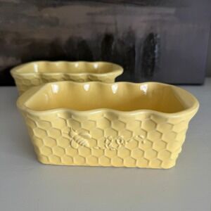Temptations by Tara Bumble Bee Honeycomb Mini Loaf Pans Set of 2 Yellow 12oz
